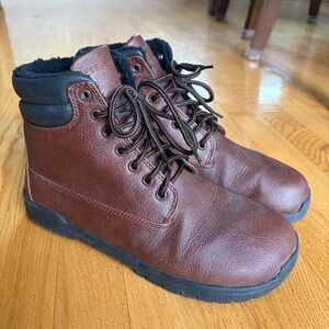 Feelgrounds Patrol Lite Barefoot Boots Brown Vegan Faux Leather Mens 8 Womens 10